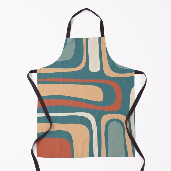 Item preview, Palm Springs Retro Mid Century Modern Abstract Pattern Teal Rust Buff designed and sold by kierkegaard.