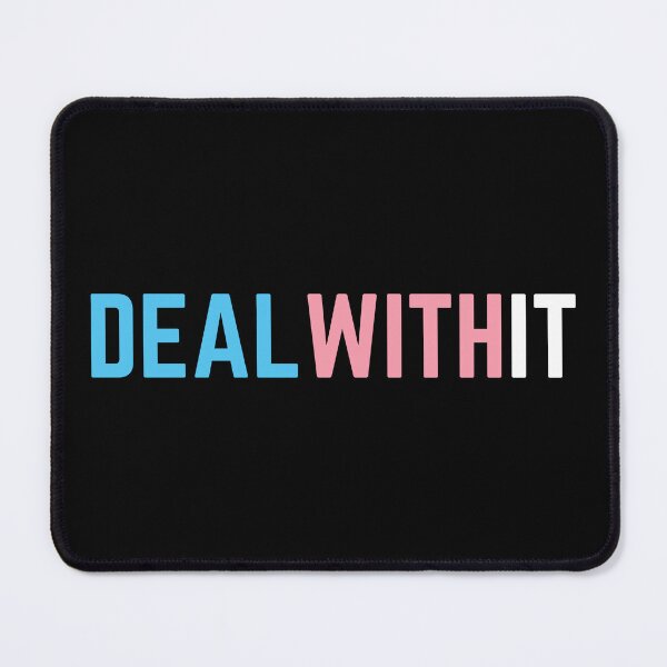 Item preview, Deal With It Trans. Transgender Pride designed and sold by Subtle Pride Shop.