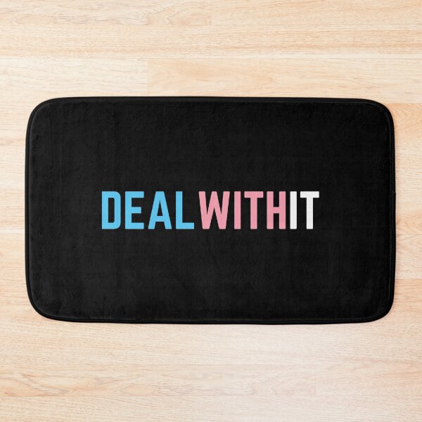 Item preview, Deal With It Trans. Transgender Pride designed and sold by Subtle Pride Shop.