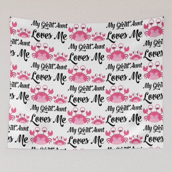Item preview, Pink Crabs My Great Aunt Loves Me designed and sold by CuteTrendyFinds.
