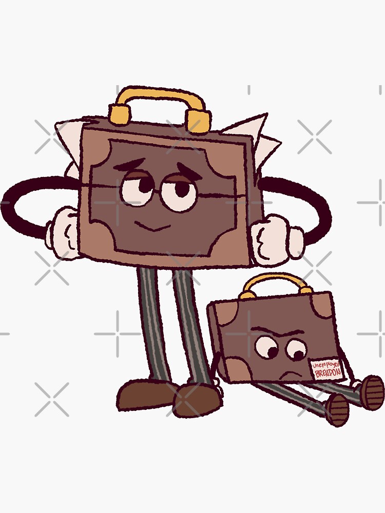 "DHMIS Briefcase and Unemployed Brendon" Sticker for Sale by