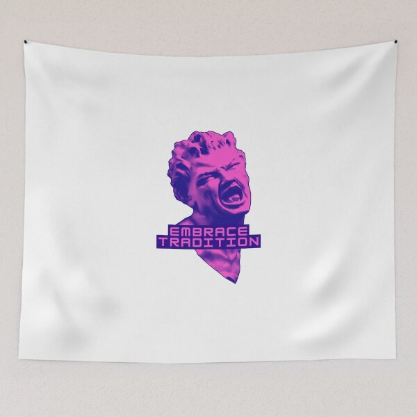 Item preview, Embrace Tradition - Greek Statue Vaporwave designed and sold by PVSKI.
