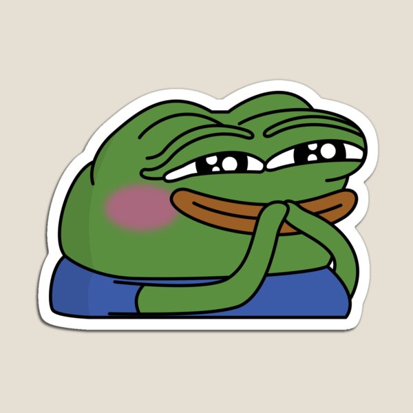 Bored poggers emote - peepo pepega twitch discord frog Art Board