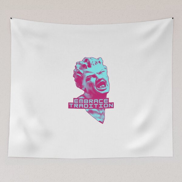 Item preview, Embrace Tradition - Greek Statue Vaporwave designed and sold by PVSKI.