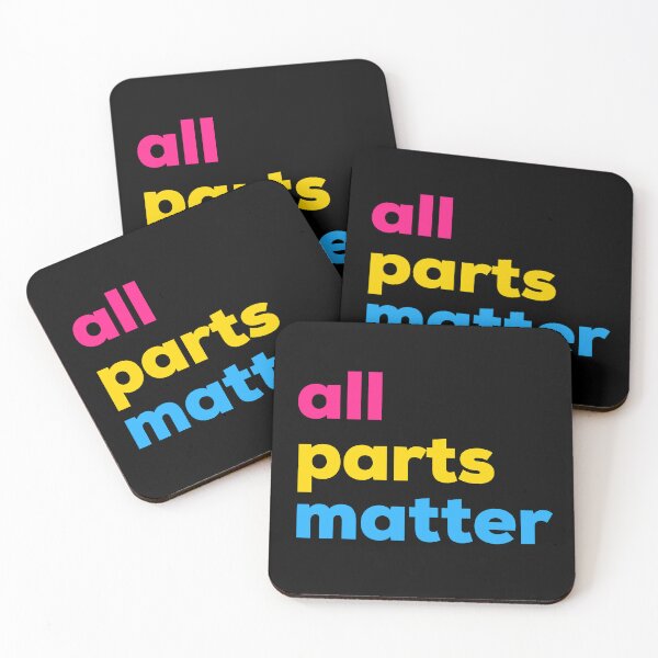 Item preview, All Parts Matter Pan. Pansexual Pride designed and sold by Subtle Pride Shop.