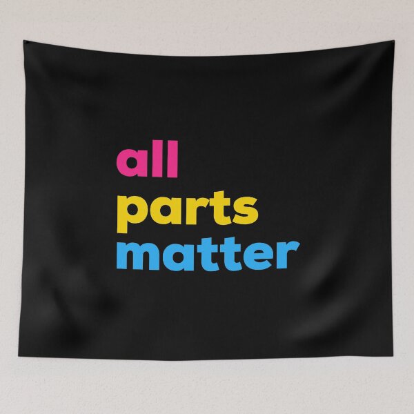 Item preview, All Parts Matter Pan. Pansexual Pride designed and sold by Subtle Pride Shop.