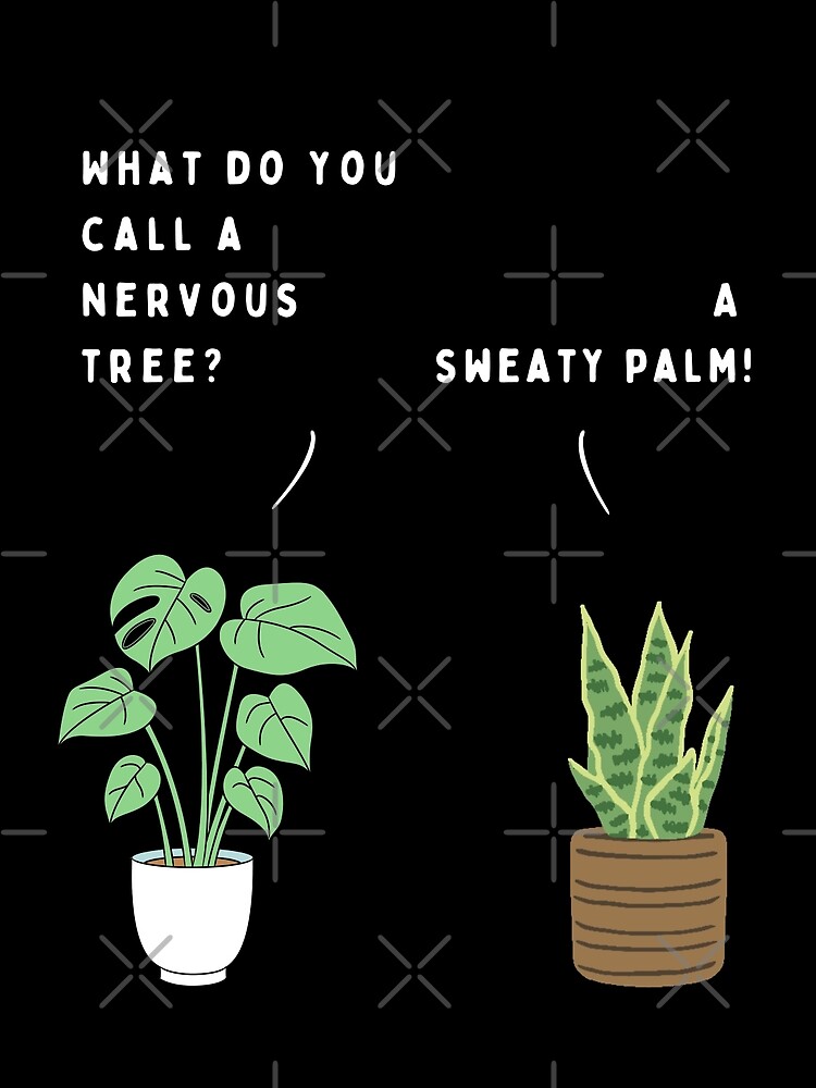 "Plant joke What do you call a nervous tree? (colour)" Poster for Sale by anieni Redbubble