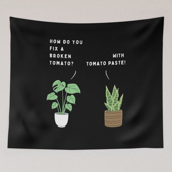 Item preview, Plant joke - How do you fix a broken tomato? (colour) designed and sold by ani-eni.