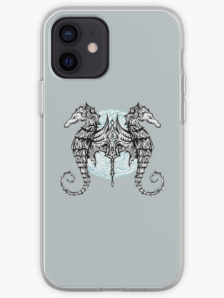 Tribal Seahorses Meer Tier Tattoo Art Stil Und Design Iphone Hulle Cover Von Shaireprod Redbubble