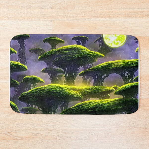 Item preview, Alien jungle landscape with three moons designed and sold by BrachiaST.