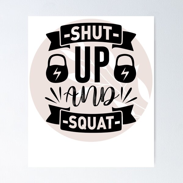 Item preview, Shut up and Squat - Positive Quote - Lavender Round Design  Motivation - Evolve - Empower - Gym designed and sold by Mechanical-Artt.