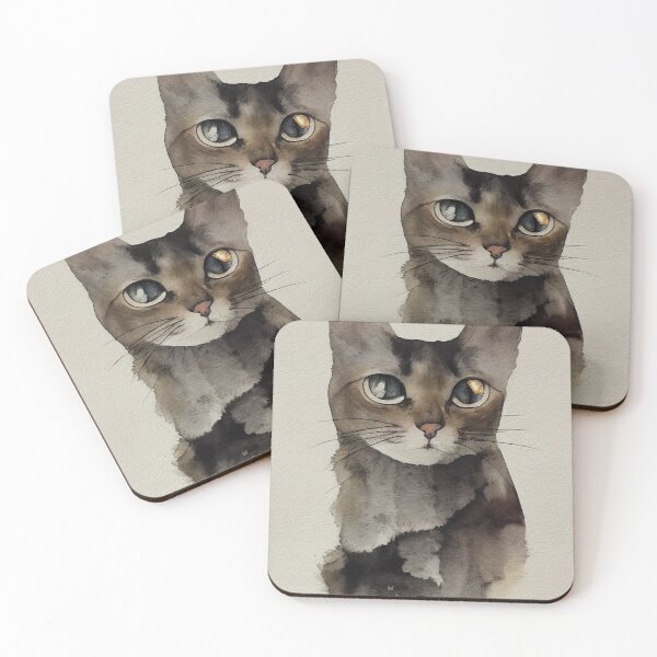 Aperçu de l'œuvre Chat gris créée et vendue par Radical Dreamer Prints.