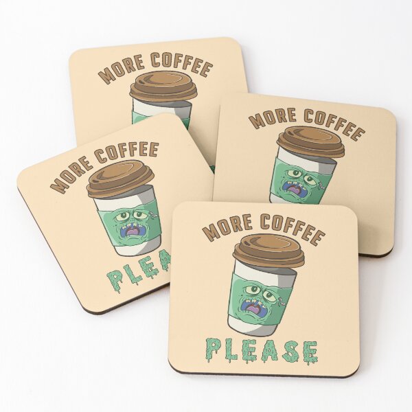 Item preview, Please more coffee please funny green zombie designed and sold by ImaginarStore.