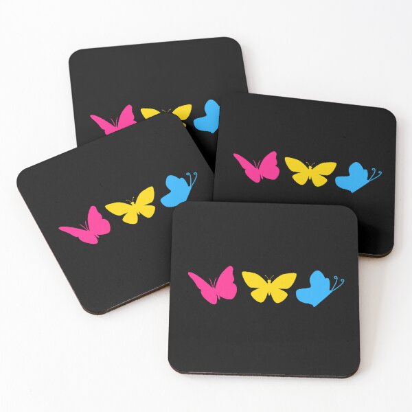 Item preview, Pastel Pan Butterflies. Pansexual Pride Flag designed and sold by Subtle Pride Shop.