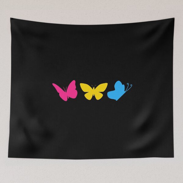 Item preview, Pastel Pan Butterflies. Pansexual Pride Flag designed and sold by Subtle Pride Shop.