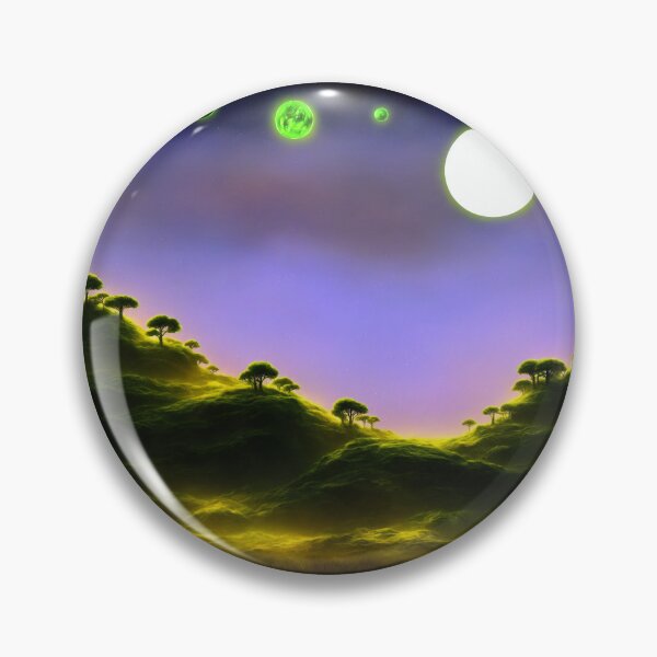 Item preview, Alien planet hills landscape with multiple moons I designed and sold by BrachiaST.