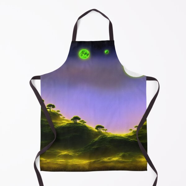 Item preview, Alien planet hills landscape with multiple moons I designed and sold by BrachiaST.