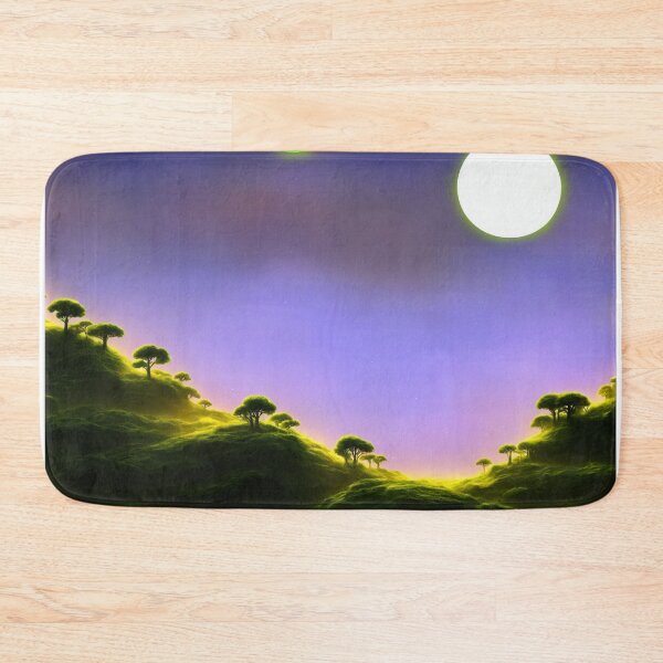 Item preview, Alien planet hills landscape with multiple moons I designed and sold by BrachiaST.
