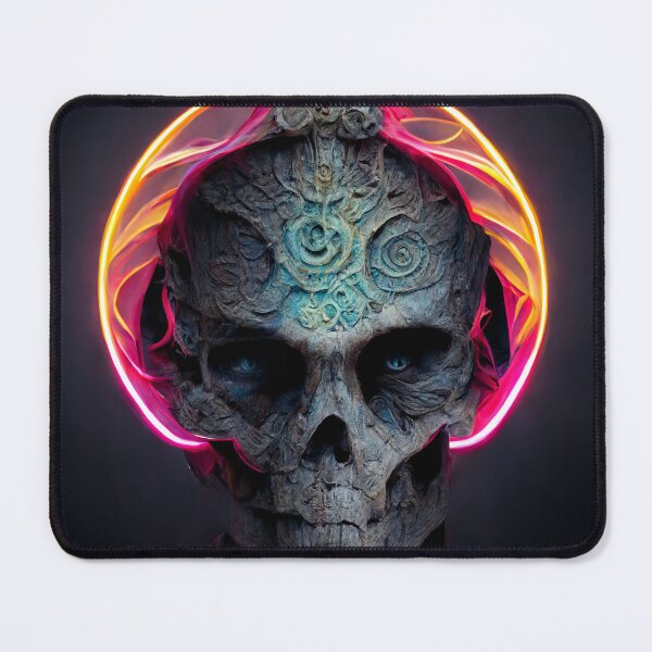 Item preview, Ancient skull with neon headband designed and sold by Resak-.