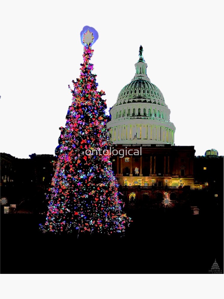 "US Capitol Christmas Tree" Sticker for Sale by ontological Redbubble