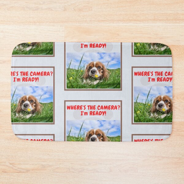 Item preview, " WHERE'S THE CAMERA? I'M READY! " CUTE DOG DESIGN designed and sold by findsbyjune374.