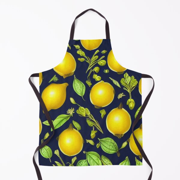 Item preview, Lemon Pattern on Black designed and sold by UncannyCanvas.