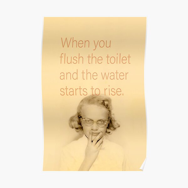 When You Flush The Toilet And The Water Starts To Rise Poster For