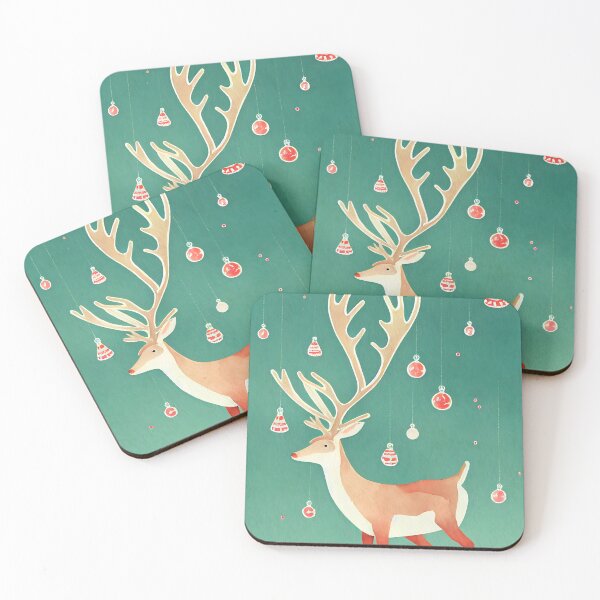 Item preview, Whimsical Vintage Christmas Character Reindeer with Stars and Snow Festive Abstract Cute Reindeer Art Vector Style designed and sold by CGSGraphics.
