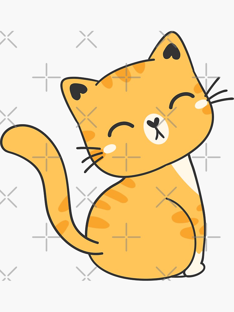 Orange Tabby Cat  Sticker for Sale by The Love Quill