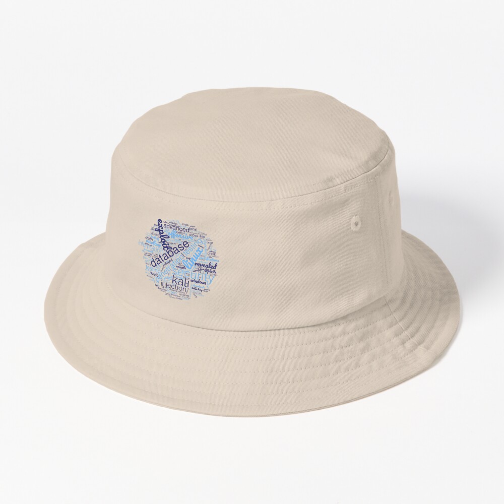 Hacker's Word Cloud Bucket Hat - programmer humor design by HackerLooks