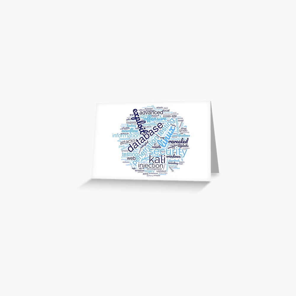 Hacker's Word Cloud Greeting Card - programmer humor design by HackerLooks