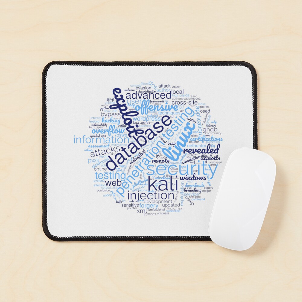 Hacker's Word Cloud Mouse Pad - programmer humor design by HackerLooks