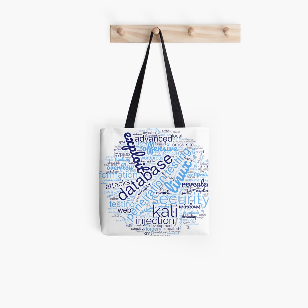 Hacker's Word Cloud All Over Print Tote Bag - programmer humor design by HackerLooks
