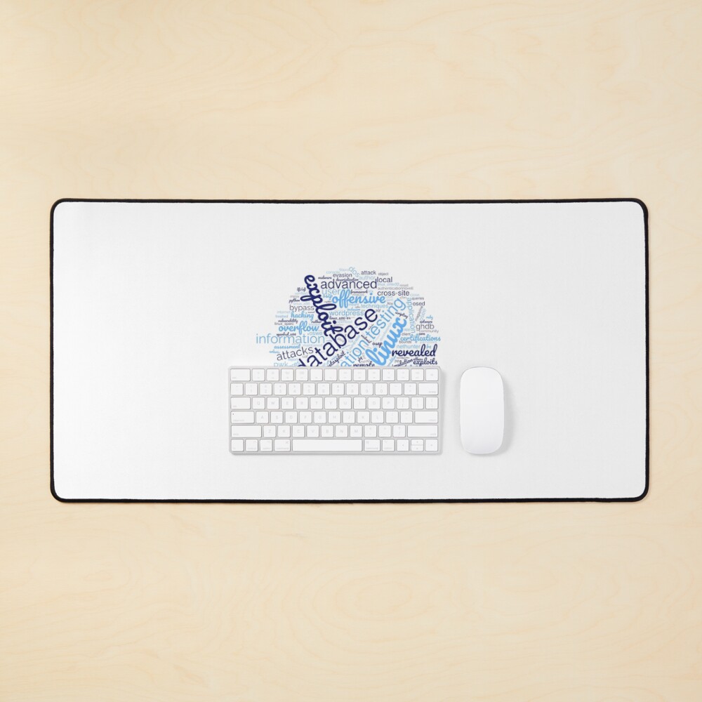 Hacker's Word Cloud Desk Mat - programmer humor design by HackerLooks