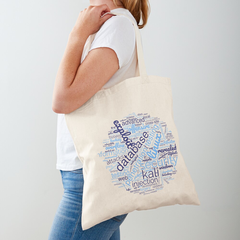 Hacker's Word Cloud Cotton Tote Bag - programmer humor design by HackerLooks