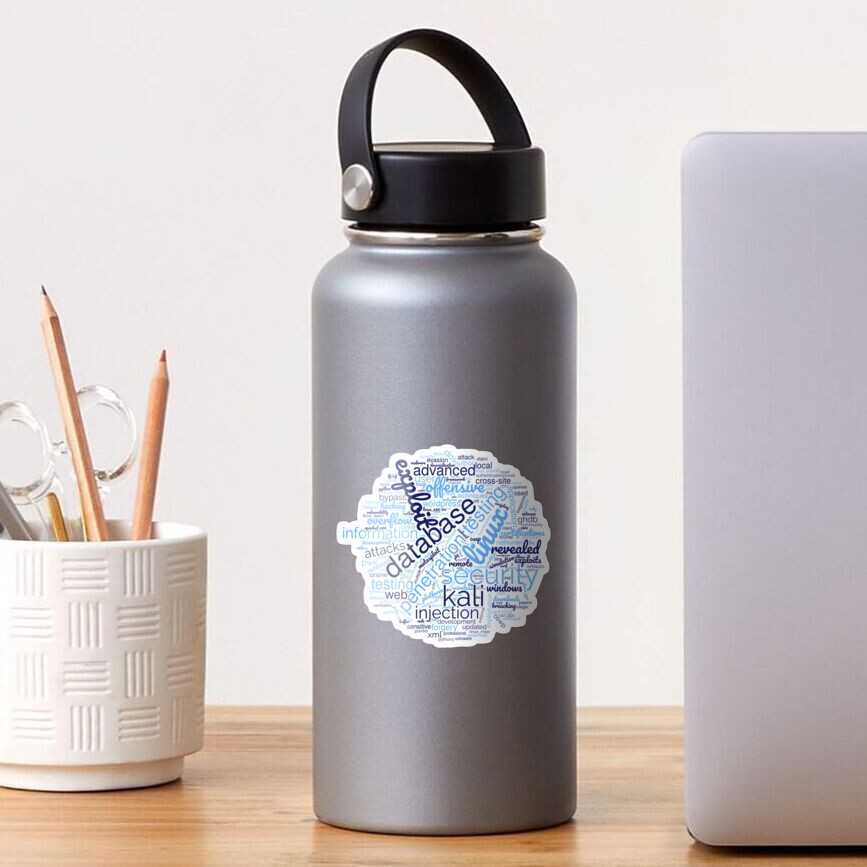 Hacker's Word Cloud Glossy Sticker - programmer humor design by HackerLooks