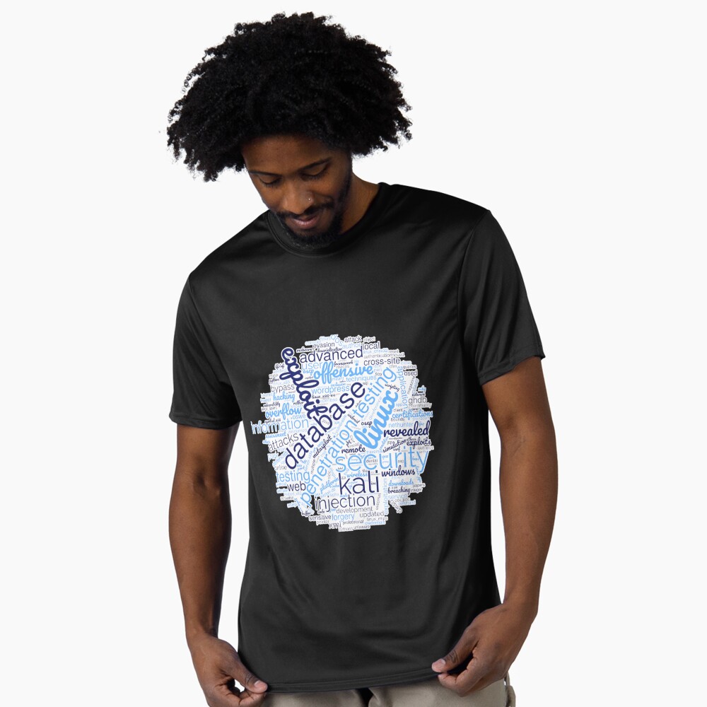 Hacker's Word Cloud Active T-Shirt - programmer humor design by HackerLooks