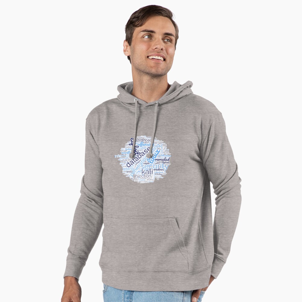 Hacker's Word Cloud Lightweight Hoodie - programmer humor design by HackerLooks