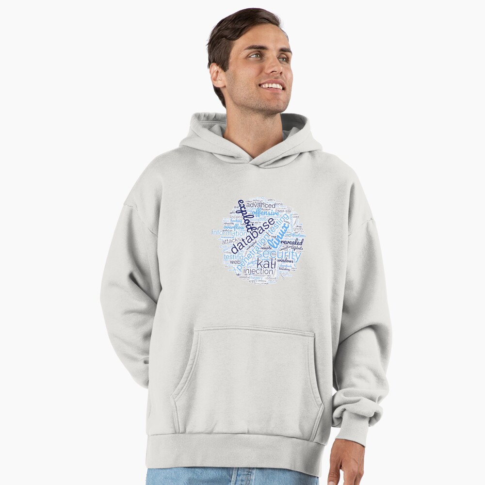 Hacker's Word Cloud Premium Oversized Hoodie - programmer humor design by HackerLooks