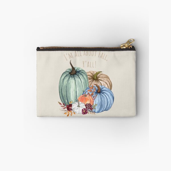 Item preview, I’M ALL ABOUT FALL Y’ALL!  Colorful fall pumpkins, flowers and leaves. designed and sold by LaDonna Cross #heartartbyladonna.
