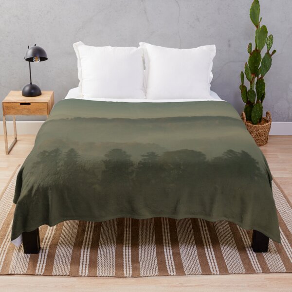 Item preview, Clam grey and foggy forest mountains designed and sold by Durgaa D.