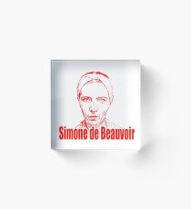 Simone de Beauvoir Acrylic Block