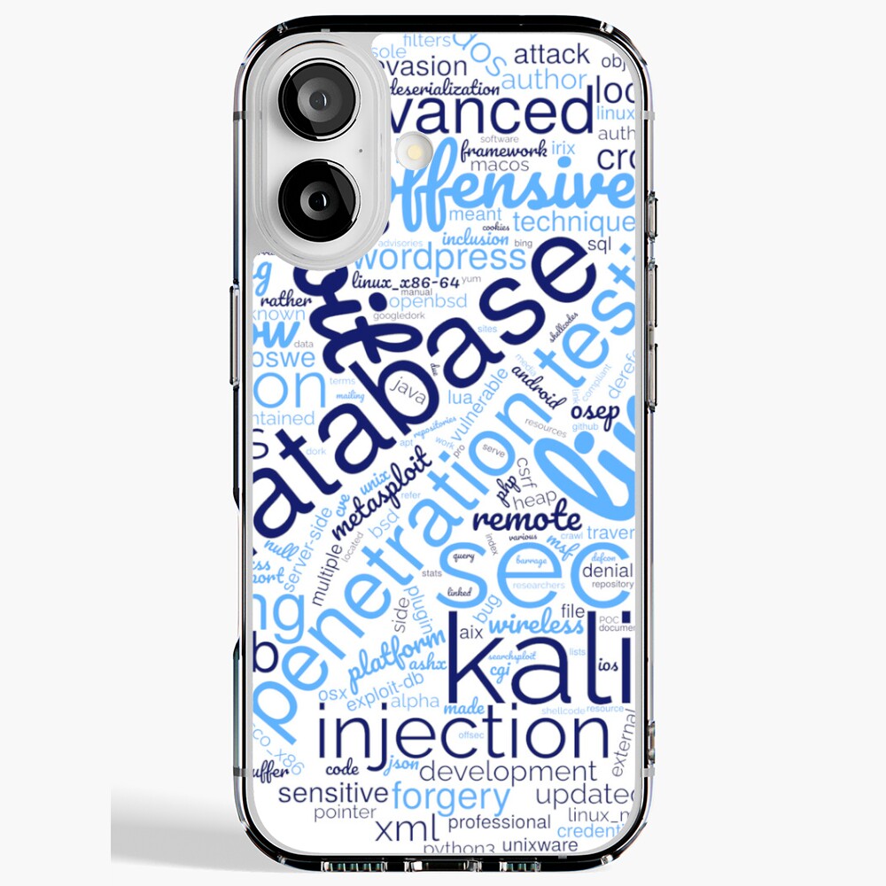 Hacker's Word Cloud iPhone Soft Case - programmer humor design by HackerLooks
