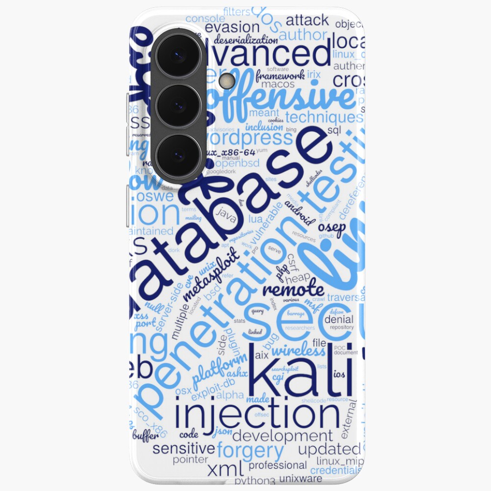 Hacker's Word Cloud Samsung Galaxy Soft Case - programmer humor design by HackerLooks