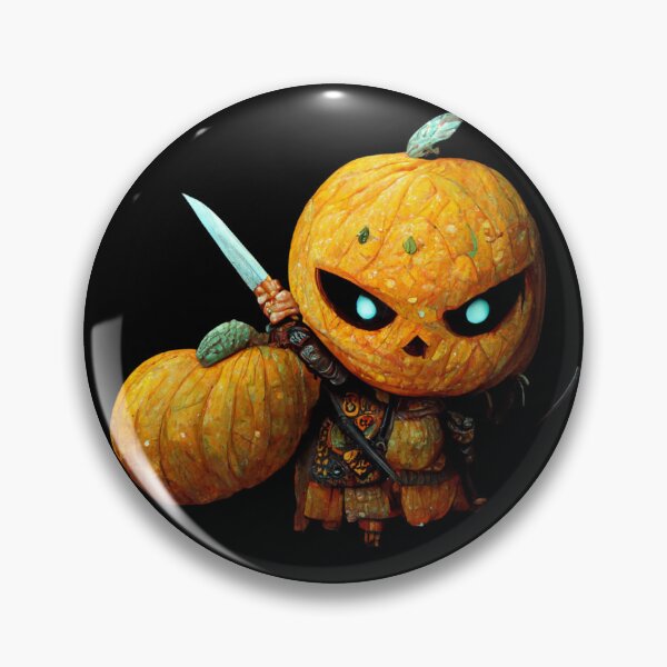 Item preview, Pumpkin Warrior Holding a weapon- Pumpkin Ghost Halloween-Halloween Pumpkin designed and sold by hassendz.