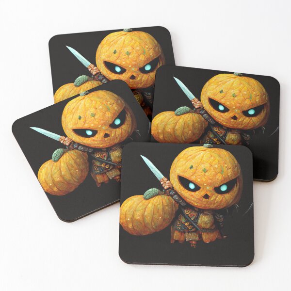 Item preview, Pumpkin Warrior Holding a weapon- Pumpkin Ghost Halloween-Halloween Pumpkin designed and sold by hassendz.