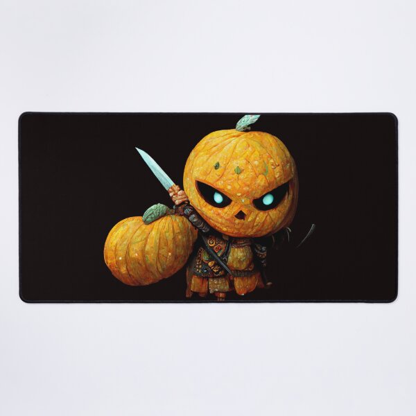 Item preview, Pumpkin Warrior Holding a weapon- Pumpkin Ghost Halloween-Halloween Pumpkin designed and sold by hassendz.