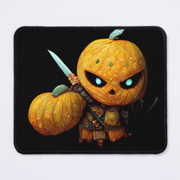 Item preview, Pumpkin Warrior Holding a weapon- Pumpkin Ghost Halloween-Halloween Pumpkin designed and sold by hassendz.