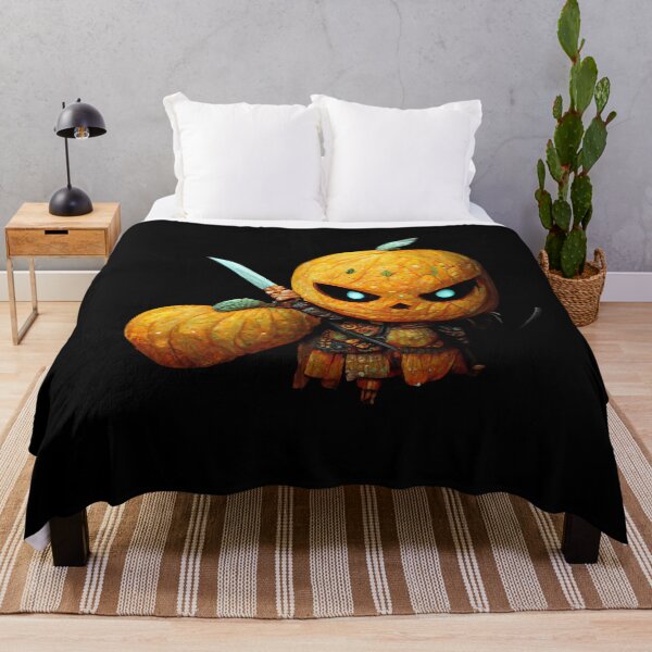 Item preview, Pumpkin Warrior Holding a weapon- Pumpkin Ghost Halloween-Halloween Pumpkin designed and sold by hassendz.