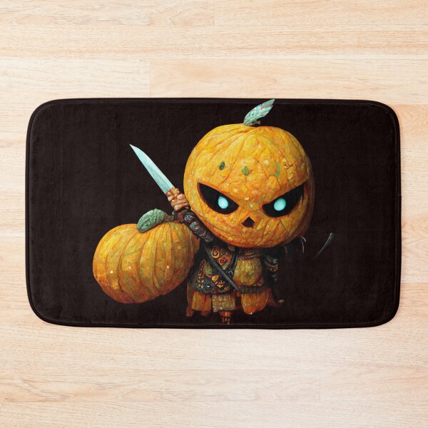 Item preview, Pumpkin Warrior Holding a weapon- Pumpkin Ghost Halloween-Halloween Pumpkin designed and sold by hassendz.